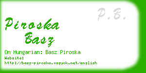 piroska basz business card